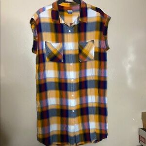 Kavu Multicolor Plaid Shirt dress